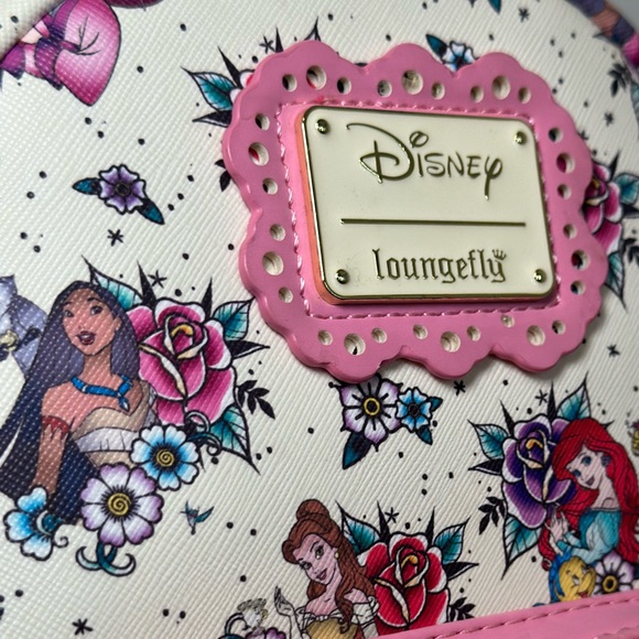 ? Loungefly Disney Princess Mini Backpack – Retro Tattoo Design – EUC ? main image 4